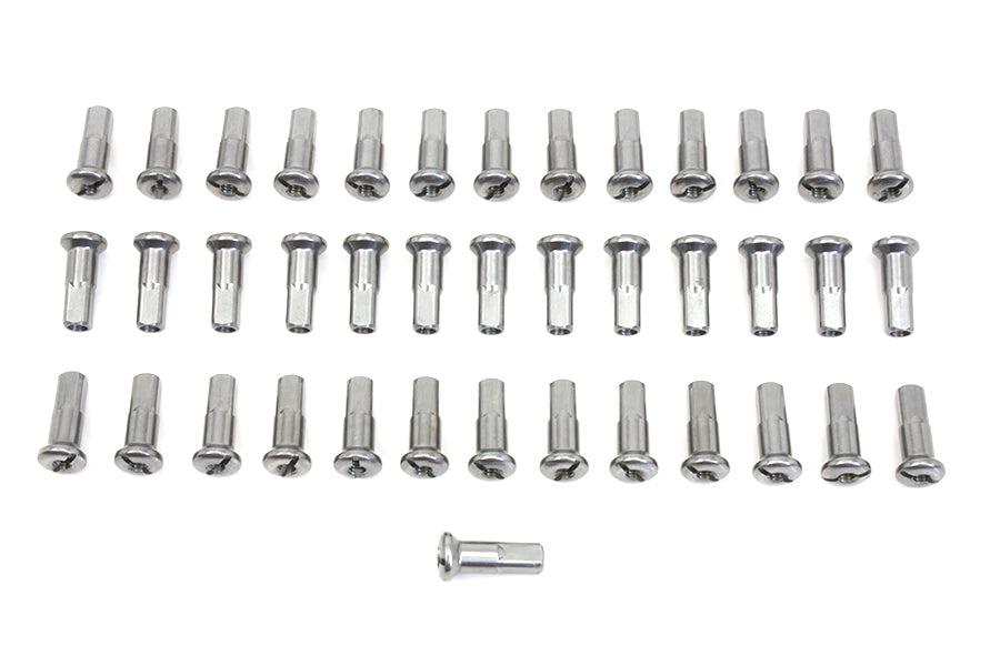 V-Twin Spoke 40 Piece Cadmium Nipple Set for Harley Davidson FL Models