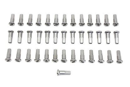 V-Twin Spoke 40 Piece Cadmium Nipple Set for Harley Davidson FL Models