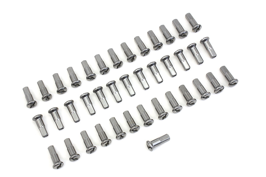 V-Twin Spoke 40 Piece Cadmium Nipple Set for Harley Davidson FL Models