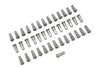 V-Twin Spoke 40 Piece Cadmium Nipple Set for Harley Davidson FL Models