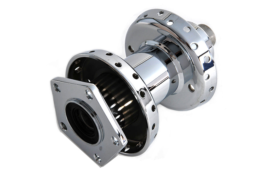 V-Twin Chrome Front Wheel Hub with 3/4 Inch Bearings for Harley Davidson FXST (1984-1993)