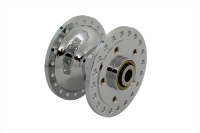 V-Twin Chrome Front Wheel Hub for Harley Davidson FX and XL Models - Part 19375