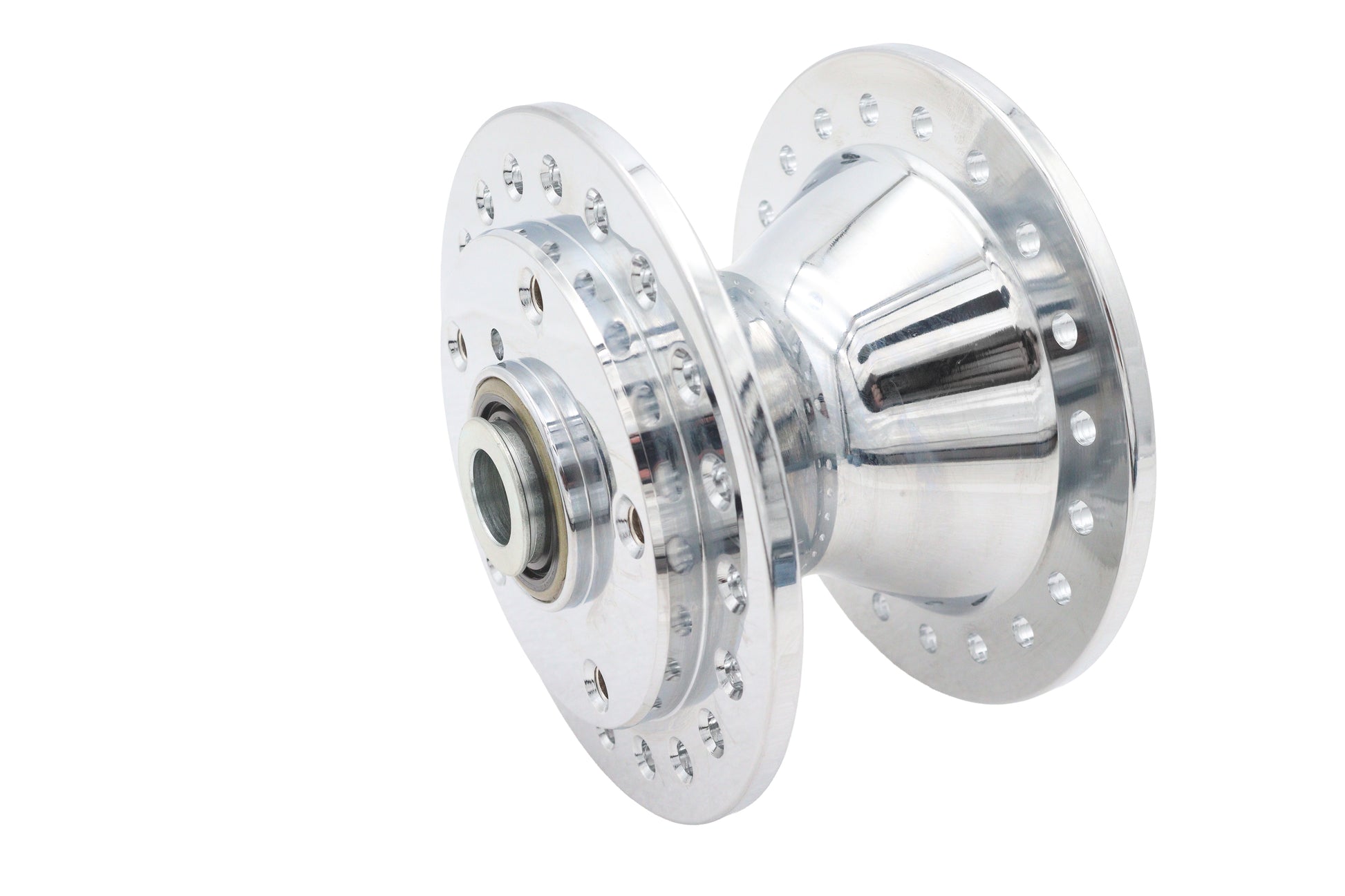 V-Twin Chrome Front Wheel Hub with Bearings for Harley Davidson XL (Part Number 71201A)