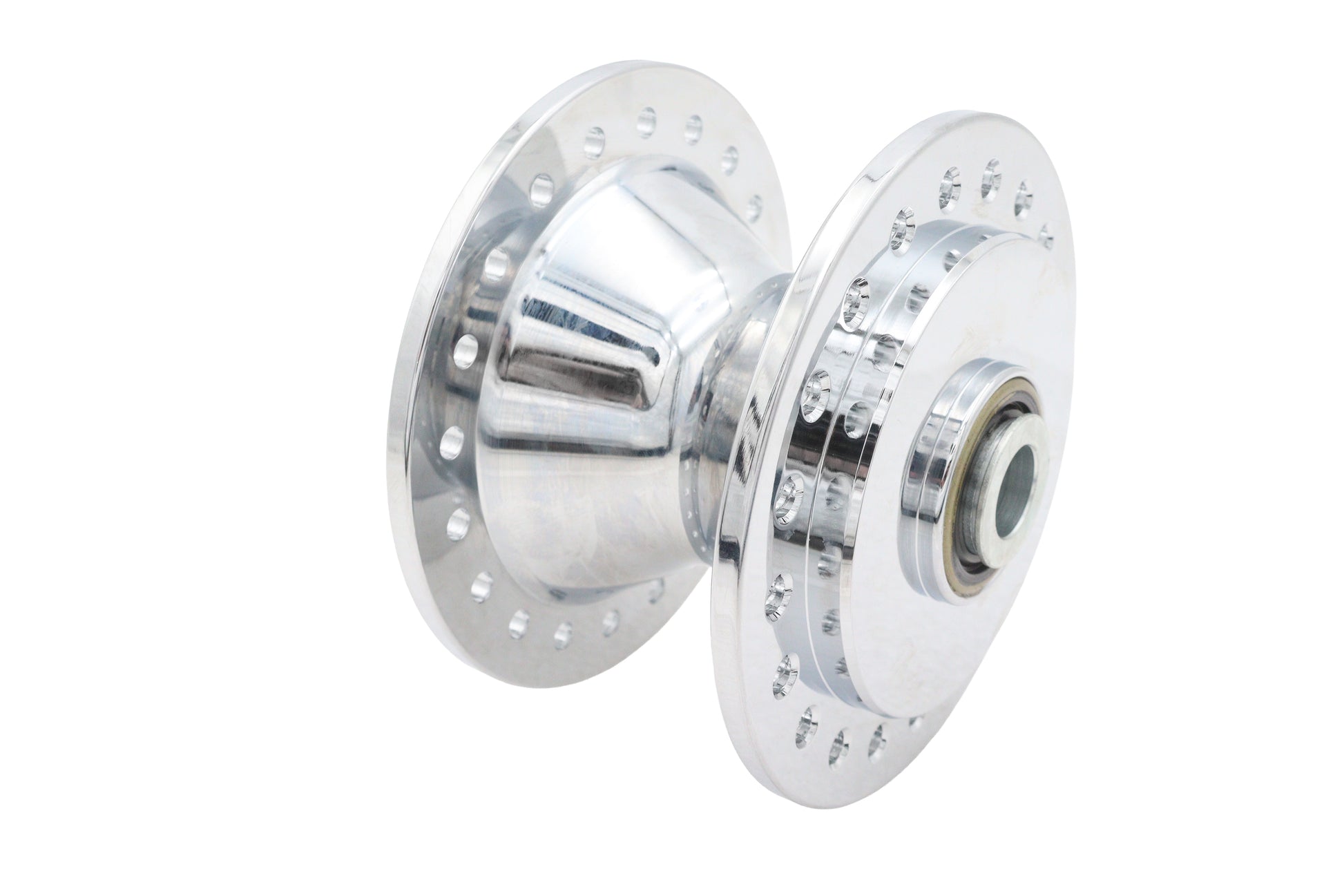 V-Twin Chrome Front Wheel Hub with Bearings for Harley Davidson XL (Part Number 71201A)