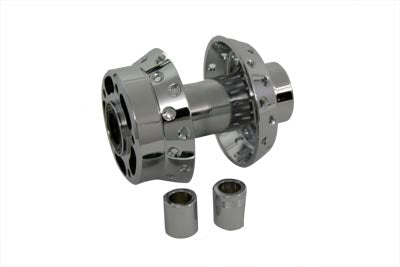 V-Twin Chrome Front Wheel Hub with Bearings and Seals for Harley Davidson FXST and FLST Models (Part #70007)