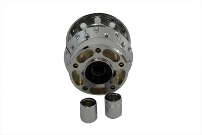 V-Twin Chrome Front Wheel Hub with Bearings and Seals for Harley Davidson FXST and FLST Models (Part #70007)