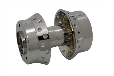 V-Twin Chrome Rear Wheel Hub with 1 Inch Bearings for Harley Davidson FLT and XL Models - Part #70006