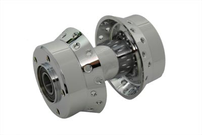 V-Twin Chrome Front Wheel Hub with 1 Inch Bearings for Harley Davidson FLT