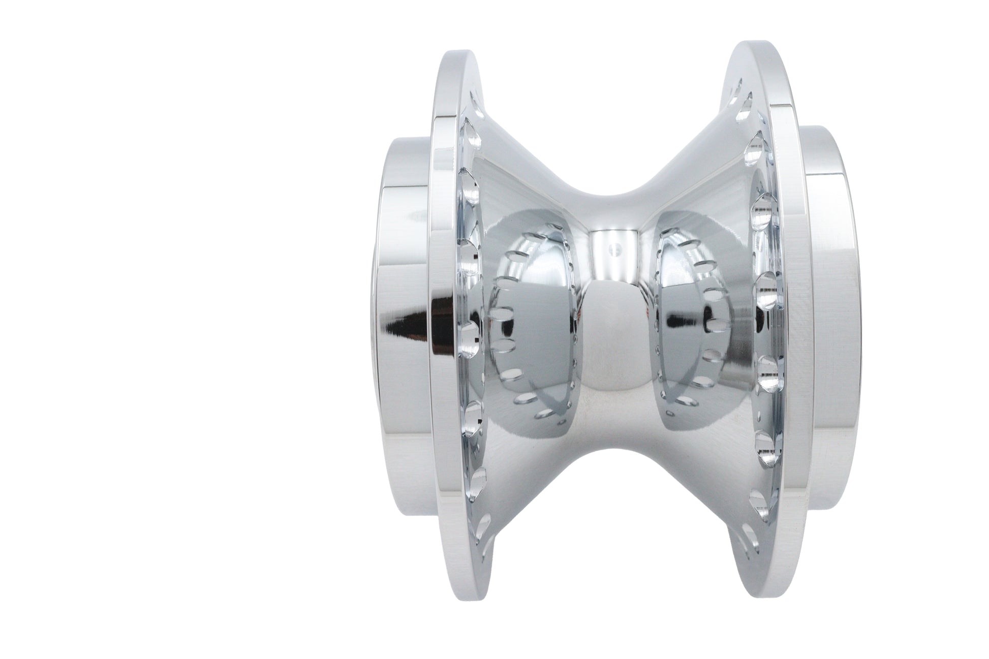 V-Twin Chrome Front Wheel Hub with 1-Inch Bearings for Harley Davidson FXD 2004-2005