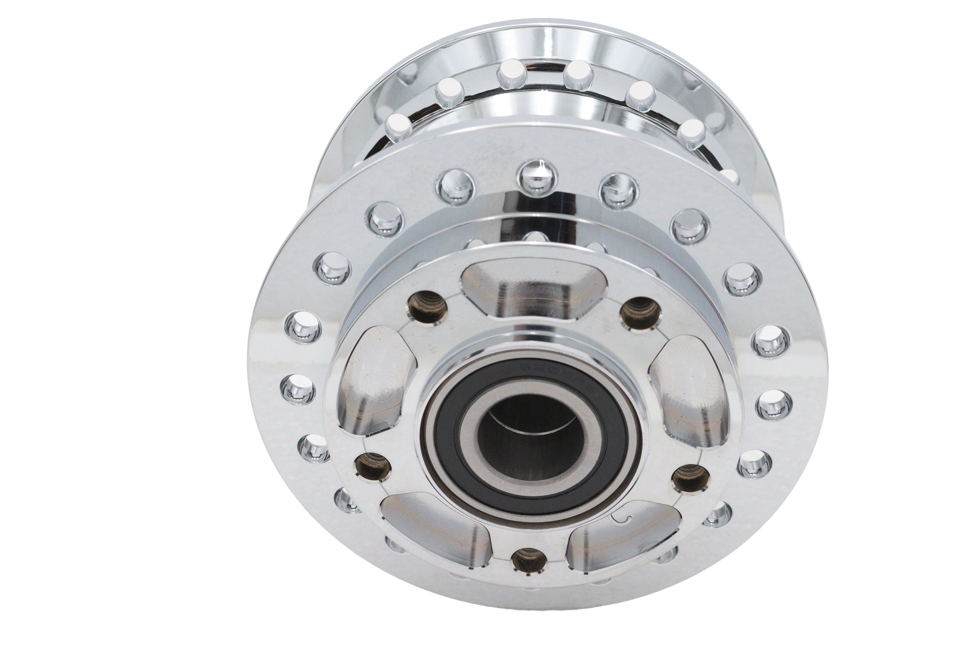 V-Twin Chrome Front Wheel Hub with 1-Inch Bearings for Harley Davidson FXD 2004-2005