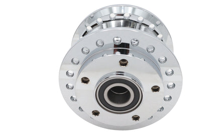 V-Twin Chrome Front Wheel Hub with 1-Inch Bearings for Harley Davidson FXD 2004-2005