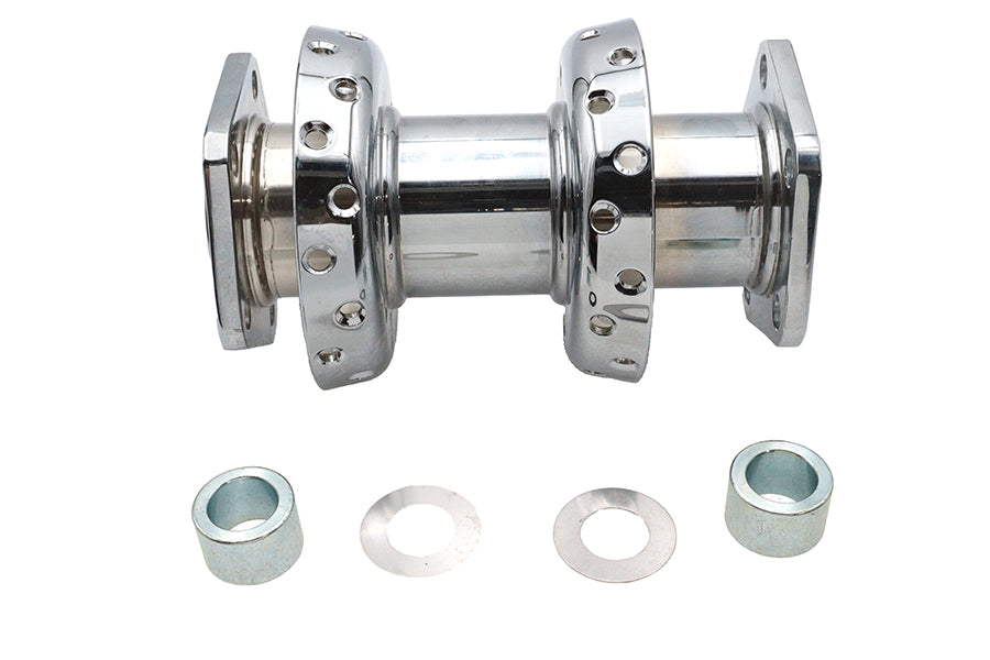 V-Twin 45-0348 40-Spoke Extra Wide Offset Dual Flange Rear Hub Chrome for Harley Davidson