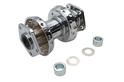 V-Twin 45-0348 40-Spoke Extra Wide Offset Dual Flange Rear Hub Chrome for Harley Davidson