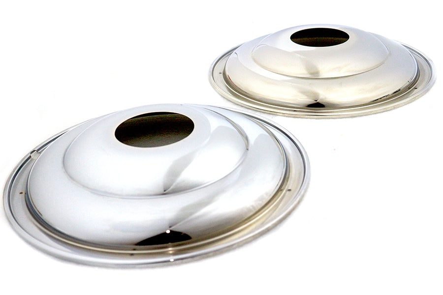 V-Twin 45-0365 16 inch Rear Wheel Cover Set Chrome for Harley Davidson FL Models