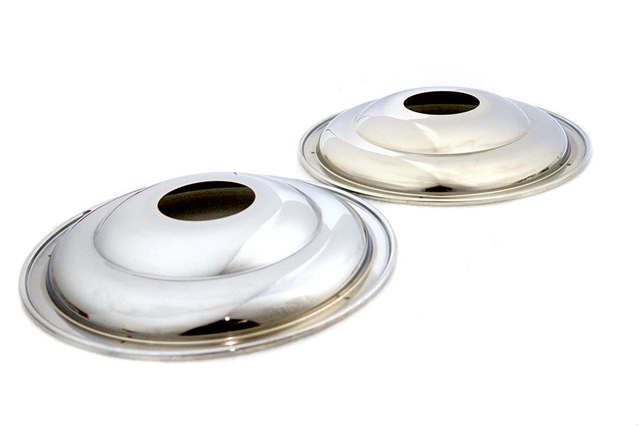 V-Twin 45-0365 16 inch Rear Wheel Cover Set Chrome for Harley Davidson FL Models