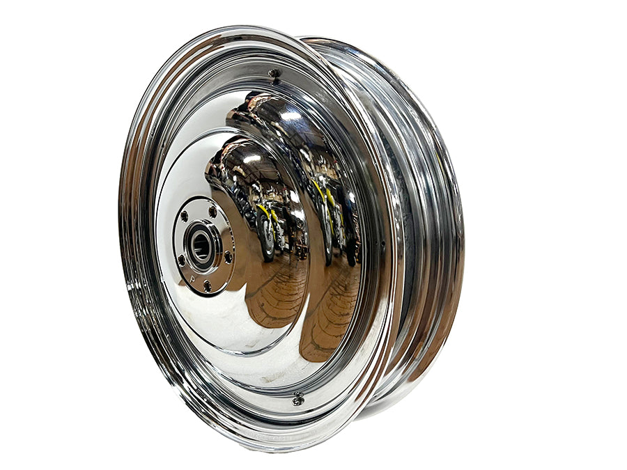 V-Twin 16 Inch Wire Wheel Cover Set for Harley Davidson FL Models
