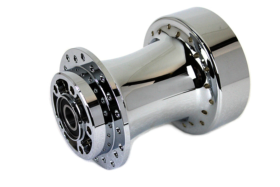V-Twin Chrome Wheel Hub with 25mm Bearings for Harley Davidson FLT (Part #76835)