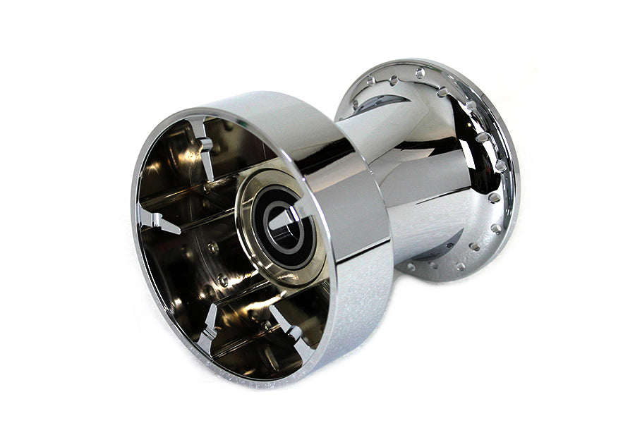 V-Twin Chrome Wheel Hub with 25mm Bearings for Harley Davidson FLT (Part #76835)