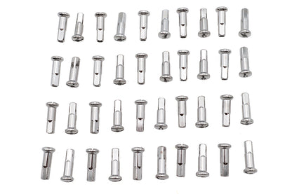 V-Twin Spoke 40 Piece Chrome Nipple Set - 1.04 Inch Length for 6-8 Gauge Spokes