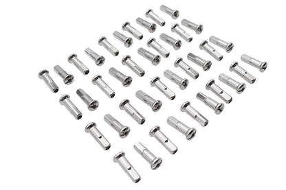 V-Twin Spoke 40 Piece Chrome Nipple Set - 1.04 Inch Length for 6-8 Gauge Spokes