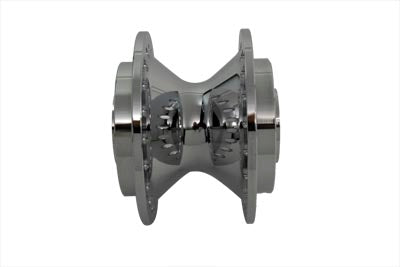 V-Twin Chrome Front Wheel Hub with 3/4 Inch Bearings for Harley Davidson XL & FXD Models
