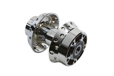 V-Twin Chrome Front Wheel Hub with 3/4 Inch Bearings for Harley Davidson FXST & FLSTC Models