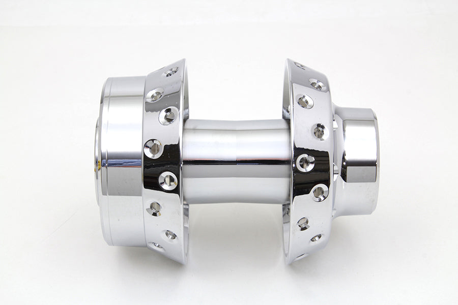 V-Twin Chrome Front Wheel Hub with 3/4 Inch Bearings for Harley Davidson FXST & FLSTC Models