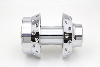 V-Twin Chrome Front Wheel Hub with 3/4 Inch Bearings for Harley Davidson FXST & FLSTC Models