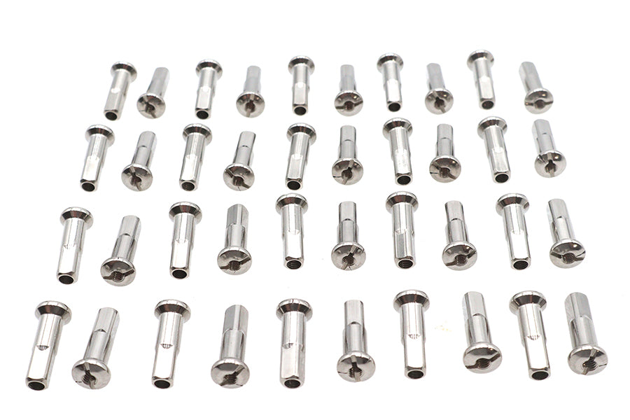V-Twin Spoke 40 Piece Chrome Nipple Set (Part Number 16-0500S)