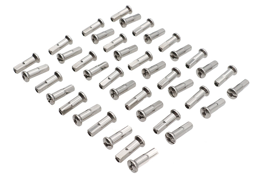 V-Twin Spoke 40 Piece Chrome Nipple Set (Part Number 16-0500S)