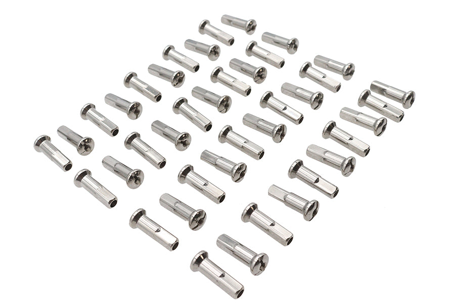 V-Twin Spoke 40 Piece Chrome Nipple Set (Part Number 16-0500S)