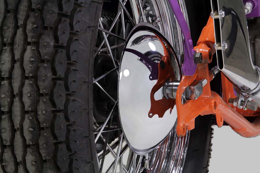 V-Twin Chrome Rear 9 Inch Hubcap for Harley Davidson EL and FL Models