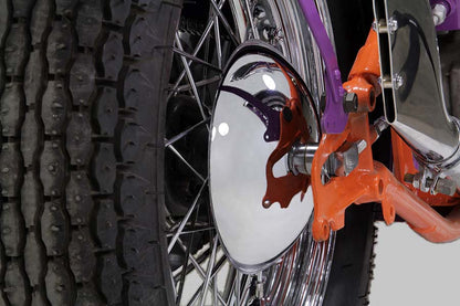 V-Twin Chrome Rear 9 Inch Hubcap for Harley Davidson EL and FL Models