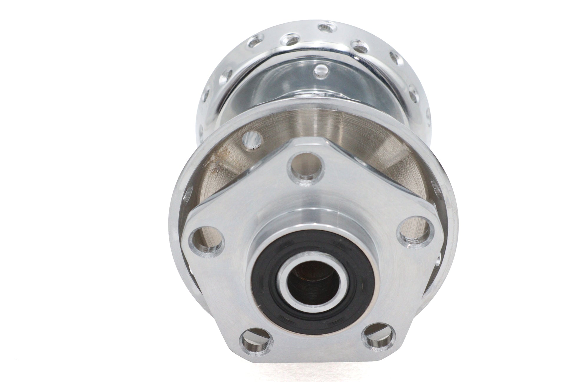 V-Twin Chrome Rear Wheel Hub with Bearings for Harley Davidson FXST and XL Models - Part #71676BX