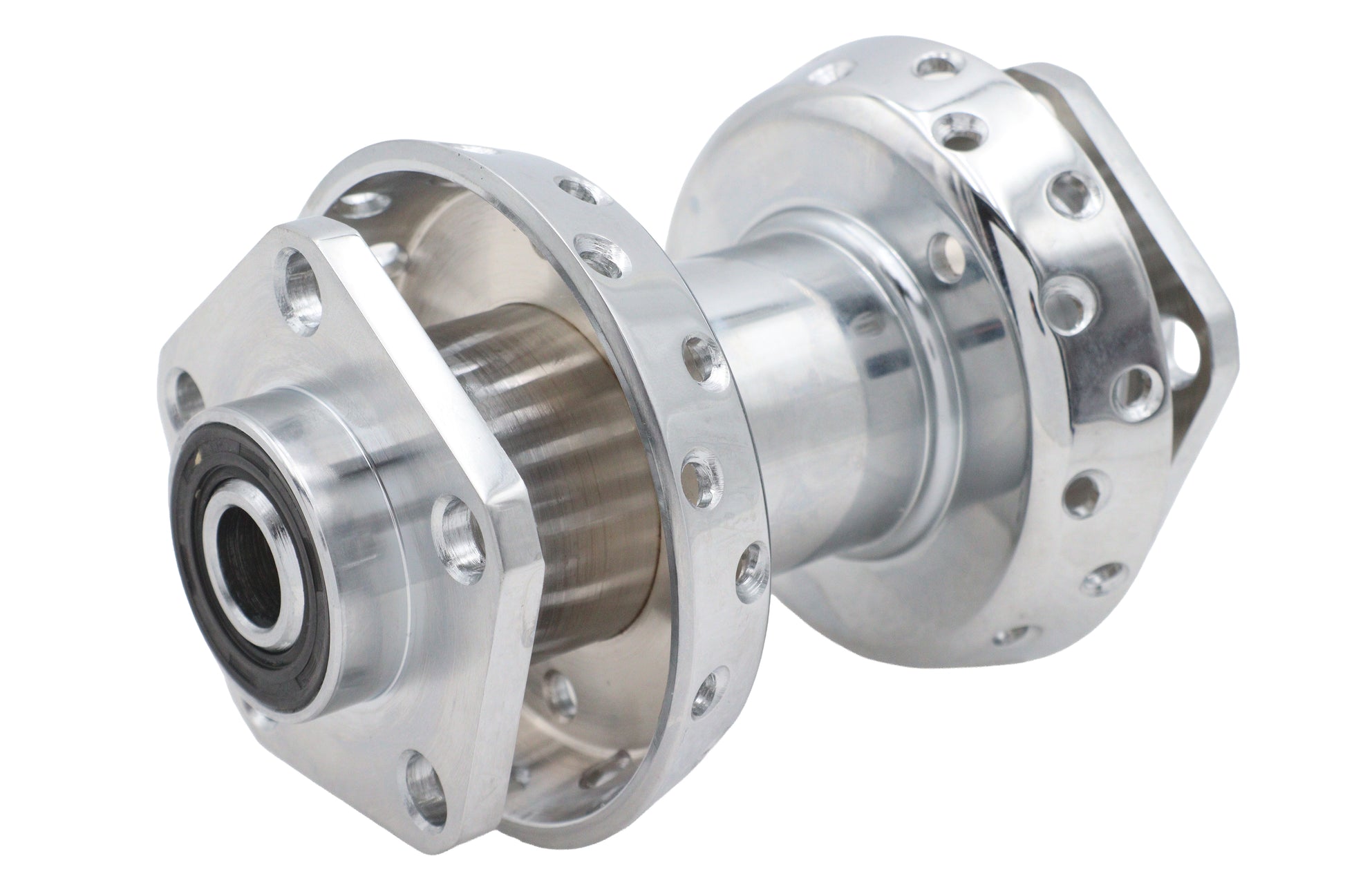V-Twin Chrome Rear Wheel Hub with Bearings for Harley Davidson FXST and XL Models - Part #71676BX