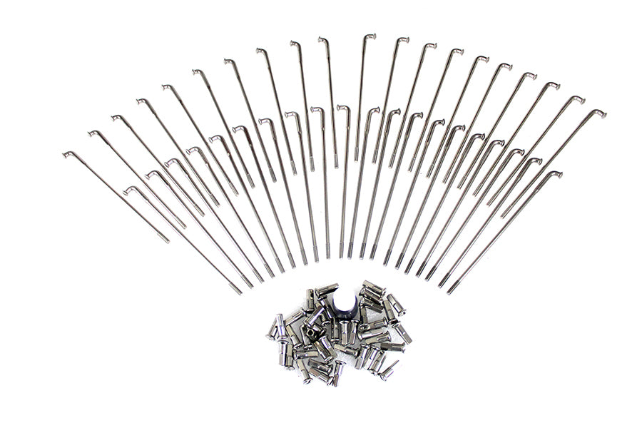 Buchanan Spoke Indian Stainless Steel 16 Inch Spoke Set with Nipples and Hub Compatibility