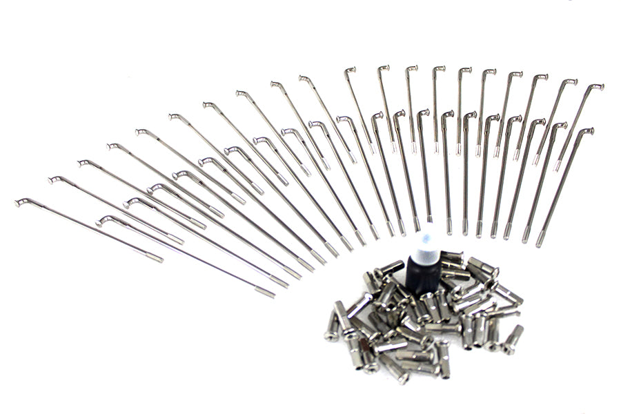 Buchanan Spoke Indian Stainless Steel 16 Inch Spoke Set with Nipples and Hub Compatibility
