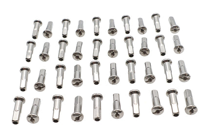 V-Twin 16-0500SS Spoke 40 Piece Stainless Steel Nipple Set for Bicycle Wheel Maintenance