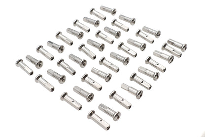 V-Twin 16-0500SS Spoke 40 Piece Stainless Steel Nipple Set for Bicycle Wheel Maintenance