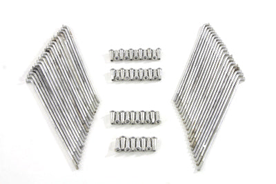 V-Twin Cadmium Plated 18 Inch Spoke Set for Motorcycle Wheels