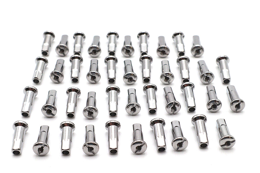 V-Twin 16-0500SE Spoke 40 Piece Chrome Nipple Set for 6-8 Gauge Spokes