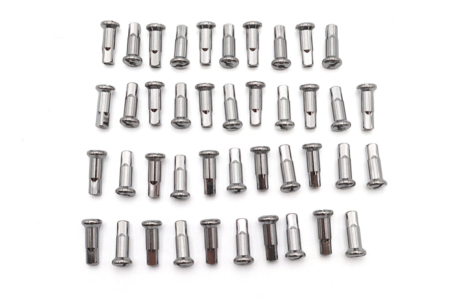 V-Twin 16-0500SE Spoke 40 Piece Chrome Nipple Set for 6-8 Gauge Spokes
