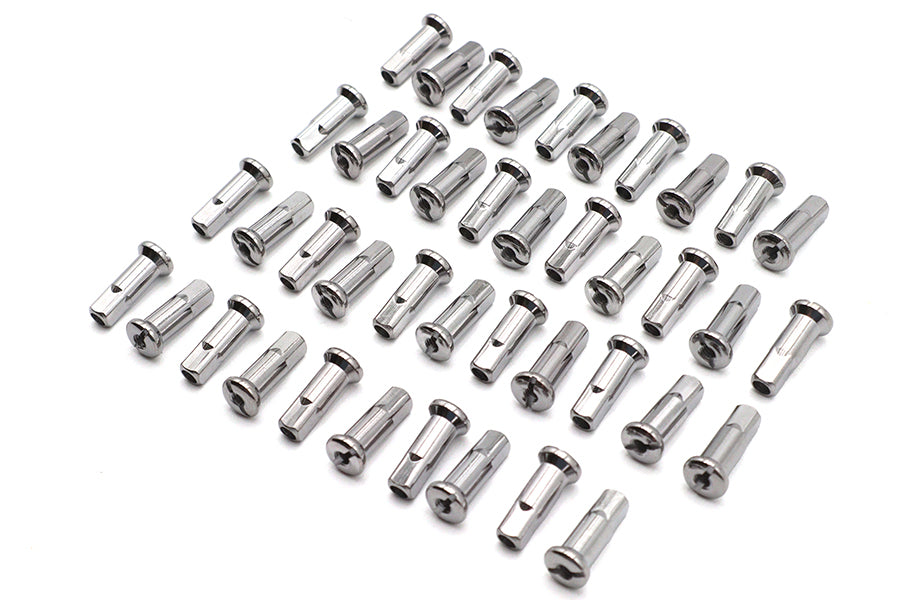 V-Twin 16-0500SE Spoke 40 Piece Chrome Nipple Set for 6-8 Gauge Spokes