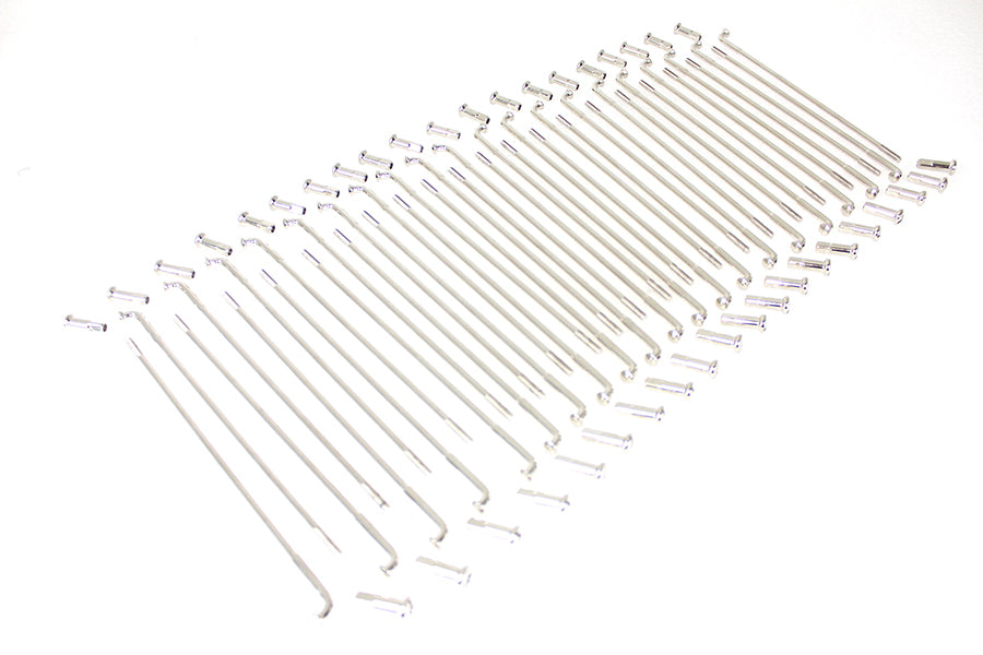 V-Twin Nickel Plated 18 inch Spoke Set - Durable and Easy to Maintain