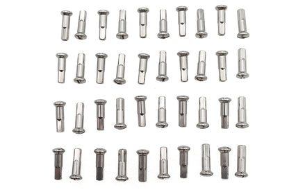 V-Twin Spoke 40 Piece Chrome Nipple Set - 1.02 Inch Length for 6-8 Gauge Spokes