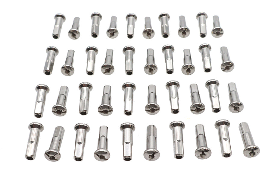 V-Twin Spoke 40 Piece Stainless Steel Nipple Set - 1.02 Inch Extension