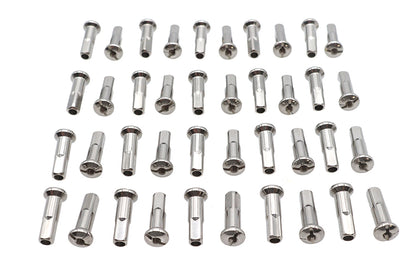 V-Twin Spoke 40 Piece Stainless Steel Nipple Set - 1.02 Inch Extension