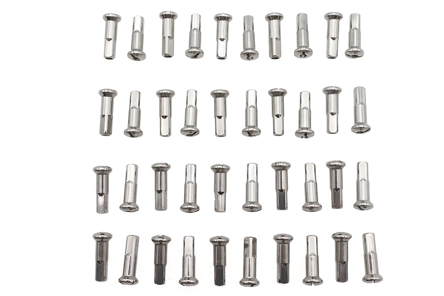 V-Twin Spoke 40 Piece Stainless Steel Nipple Set - 1.02 Inch Extension