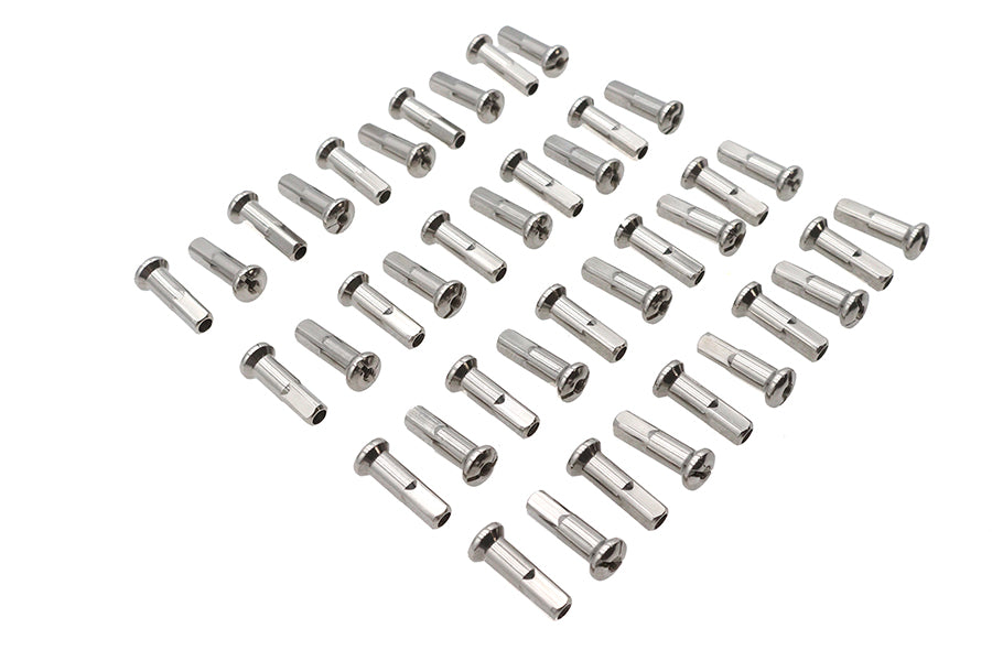V-Twin Spoke 40 Piece Stainless Steel Nipple Set - 1.02 Inch Extension