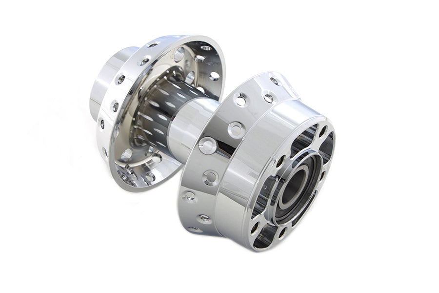 V-Twin Chrome Front Wheel Hub with 25mm Bearings for Harley Davidson FXST (2008-2017)